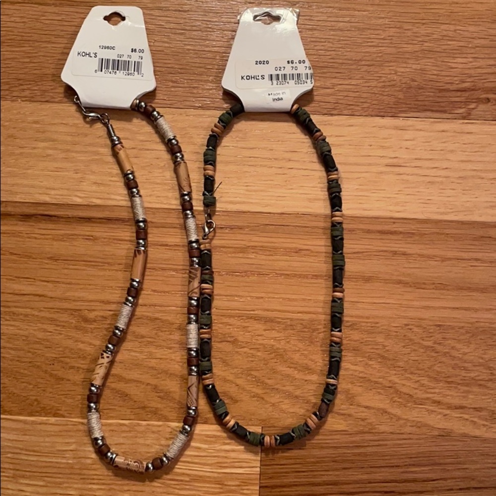 Earth tone beaded necklaces